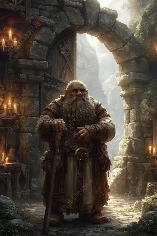 Medieval Dwarves Fantasy Oil Paintings