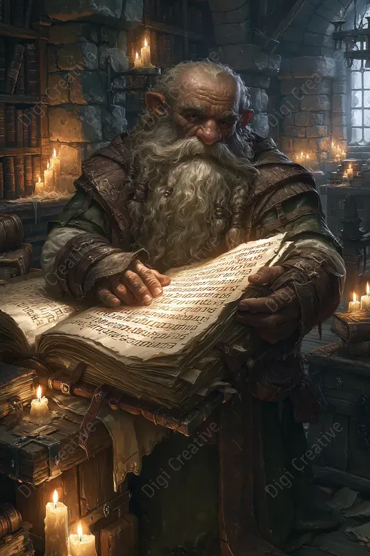 Medieval Dwarves Fantasy Oil Paintings