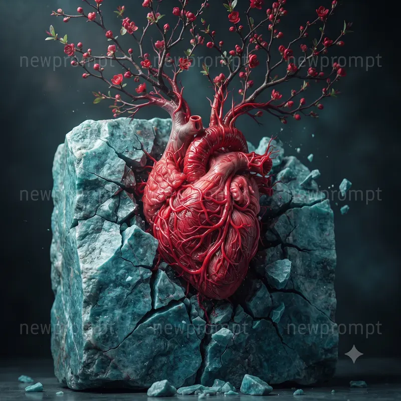 Surreal Organic Stone Burst Art