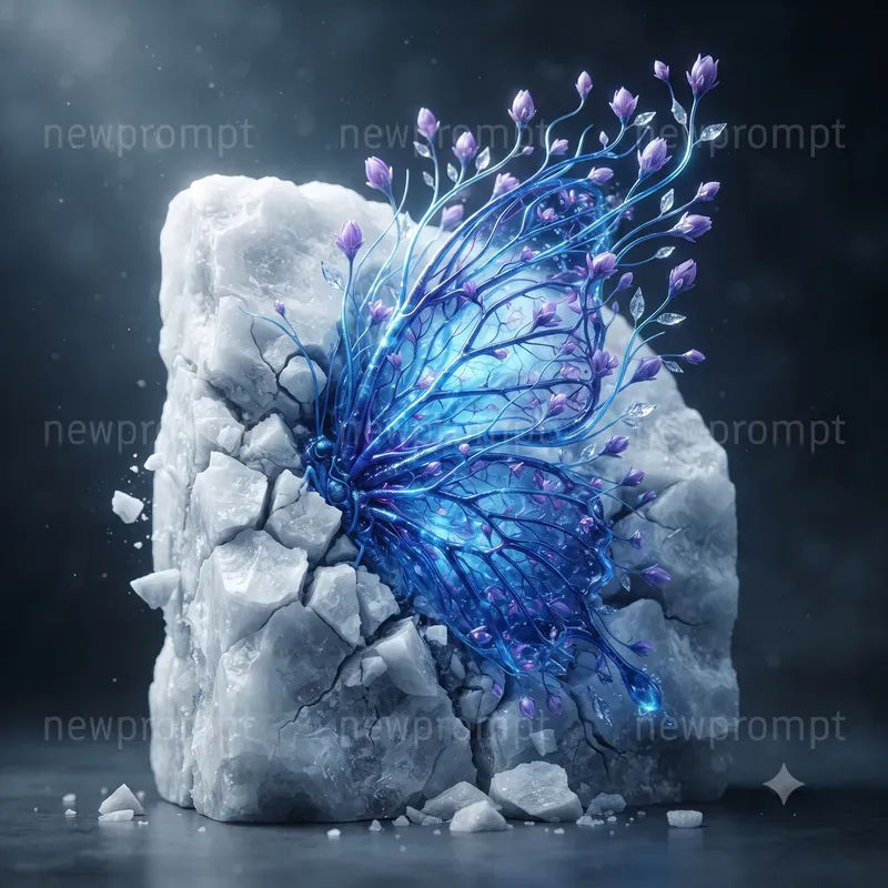 Surreal Organic Stone Burst Art