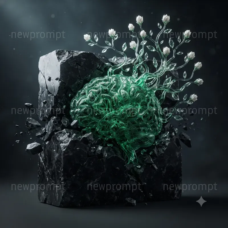 Surreal Organic Stone Burst Art