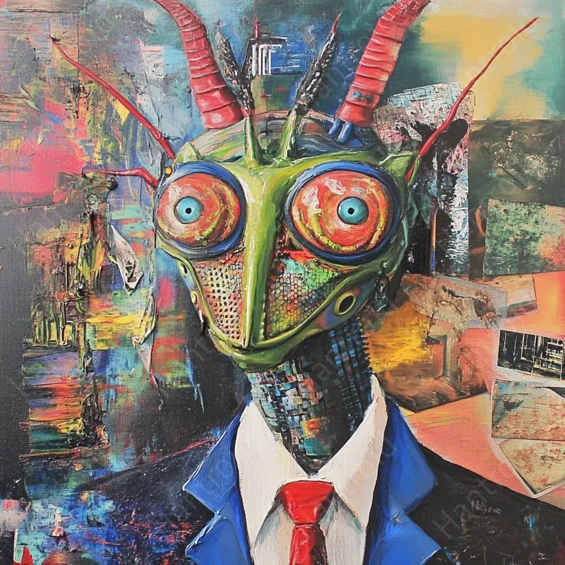 Surreal Art With Abstract Faces