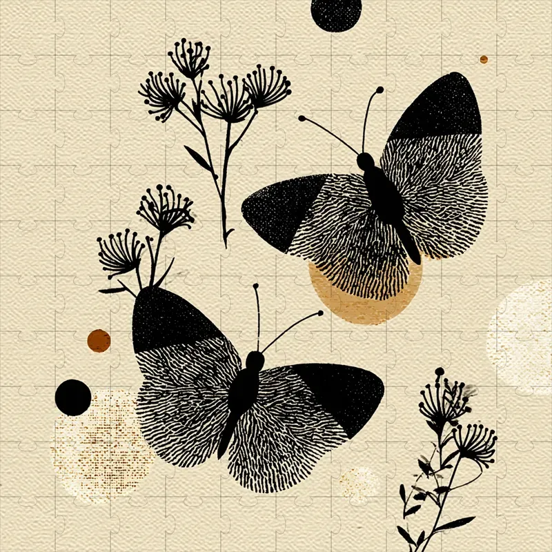 Ink Folk Minimal Cozy Cute Art