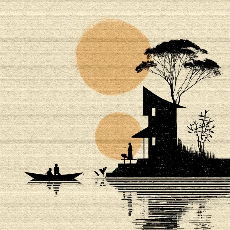 Ink Folk Minimal Cozy Cute Art