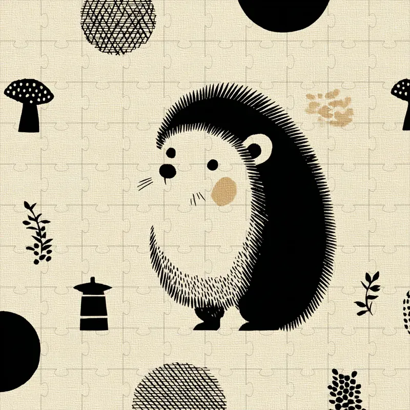 Ink Folk Minimal Cozy Cute Art