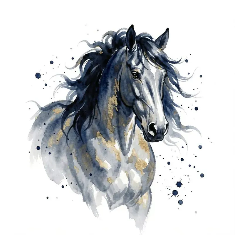 Ink Watercolor Wildlife Art Prints