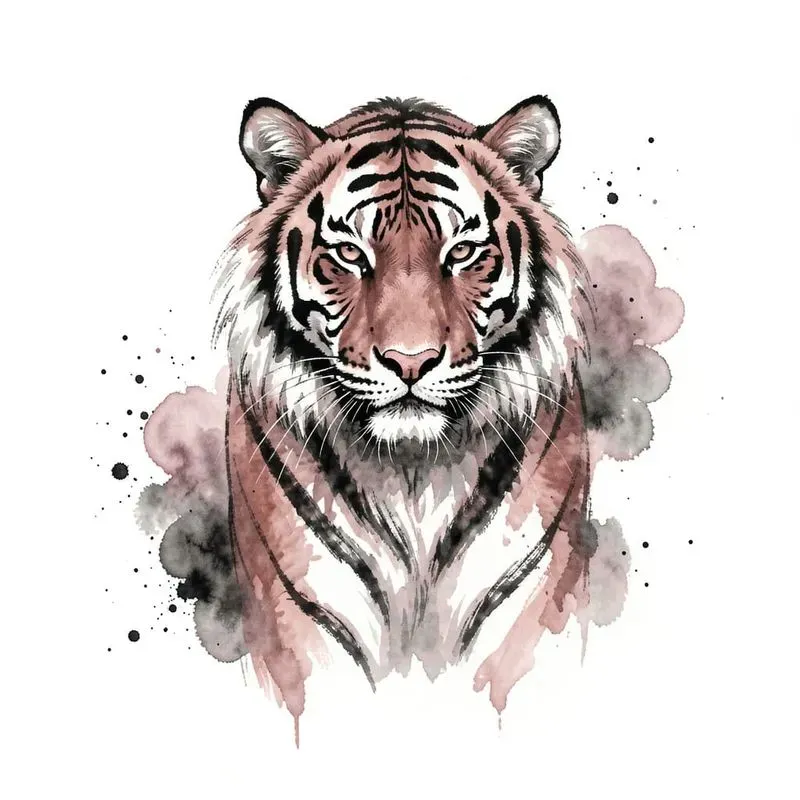 Ink Watercolor Wildlife Art Prints