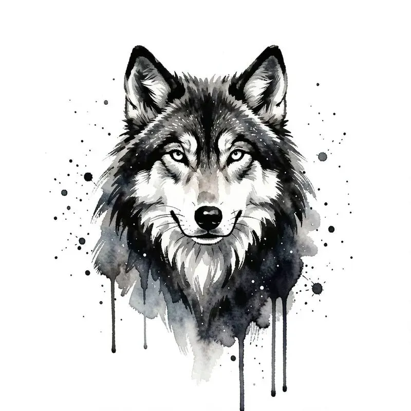 Ink Watercolor Wildlife Art Prints