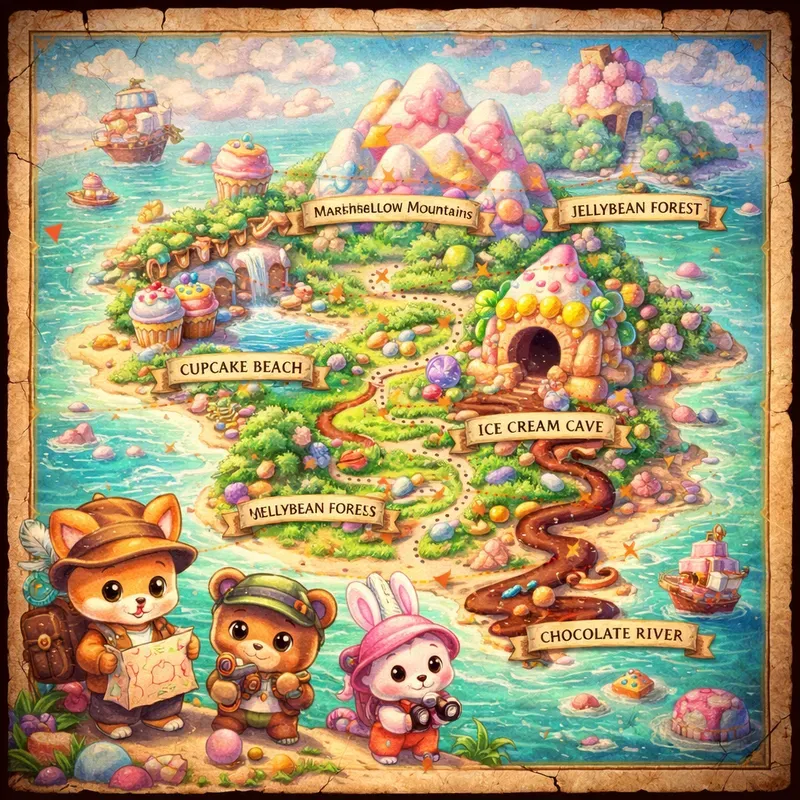 Fantasy Treasure Island Map Generator