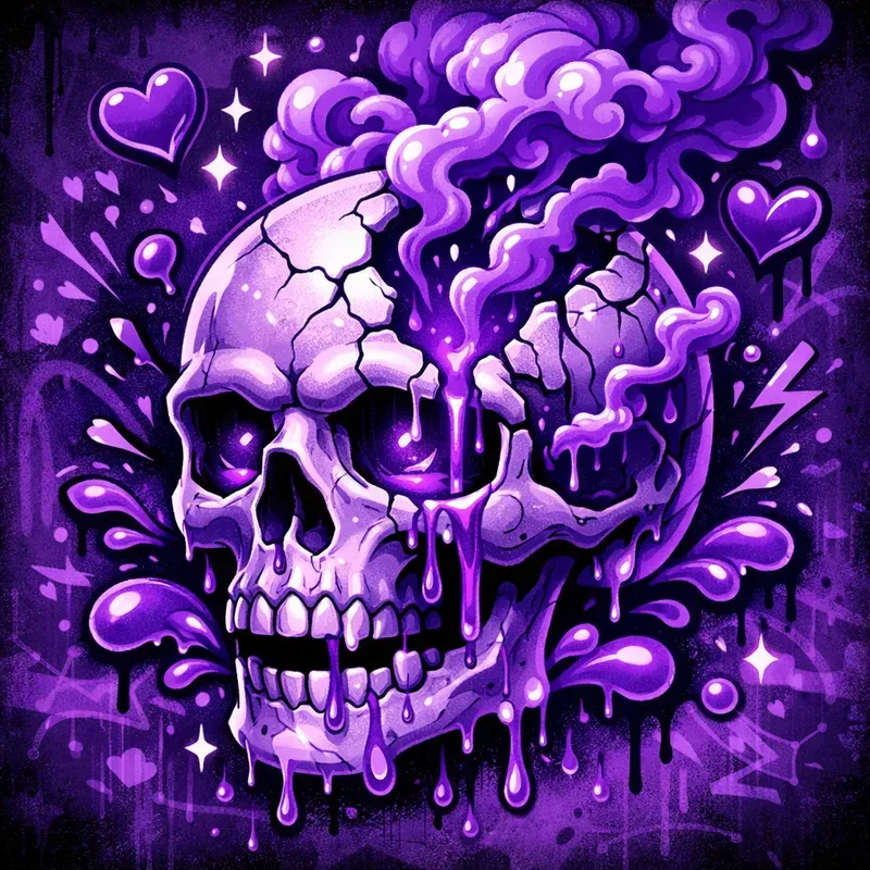 Purple Drip Street Art Generator