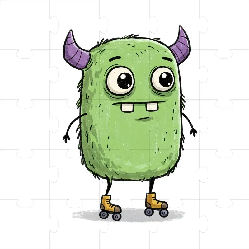 Childlike Crayon Sketch Characters