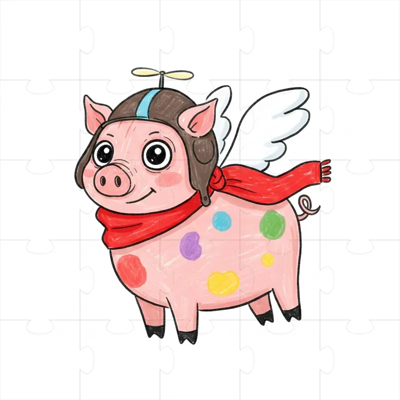 Childlike Crayon Sketch Characters