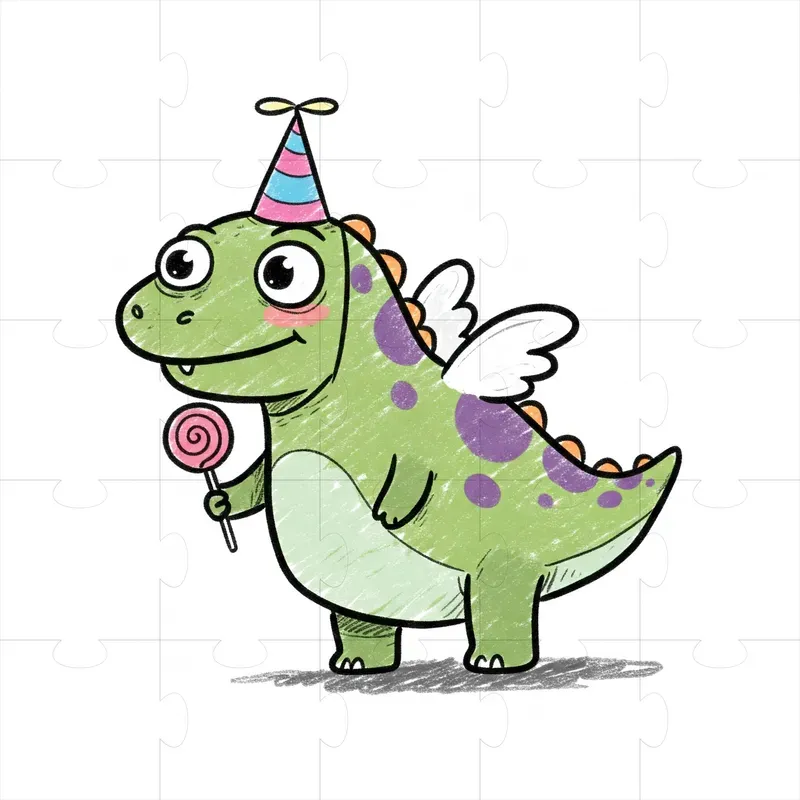 Childlike Crayon Sketch Characters