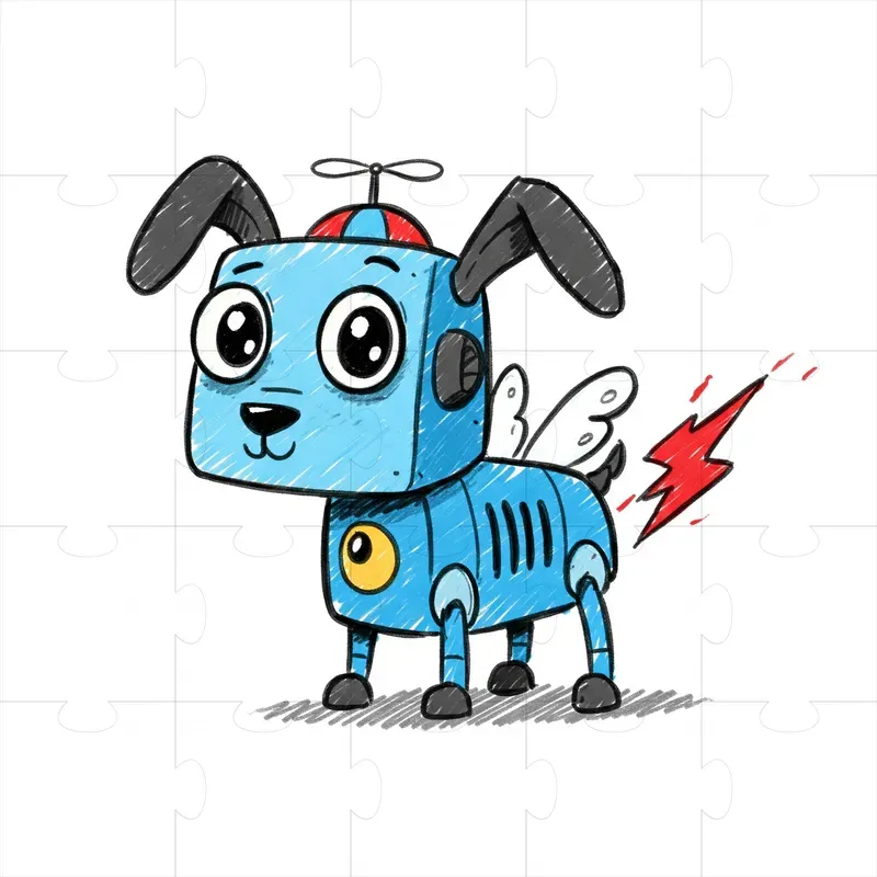 Childlike Crayon Sketch Characters