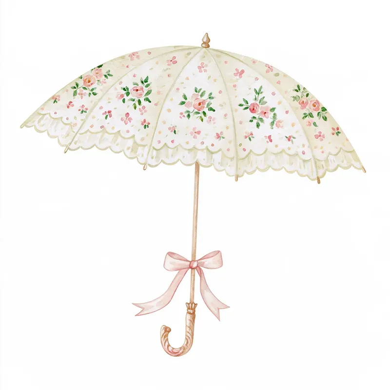 Romantic Coquette Watercolor Cliparts