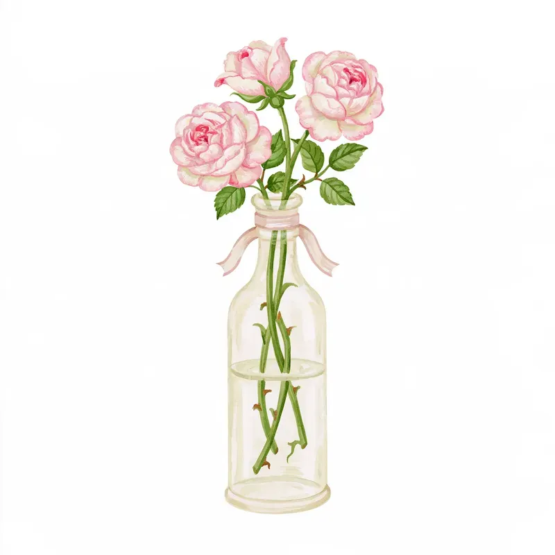 Romantic Coquette Watercolor Cliparts