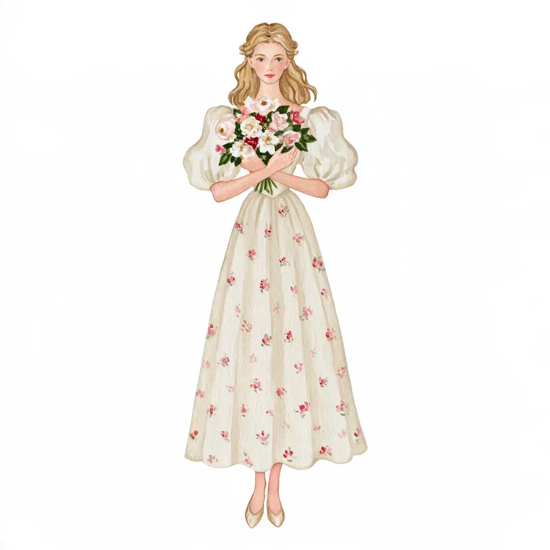 Romantic Coquette Watercolor Cliparts