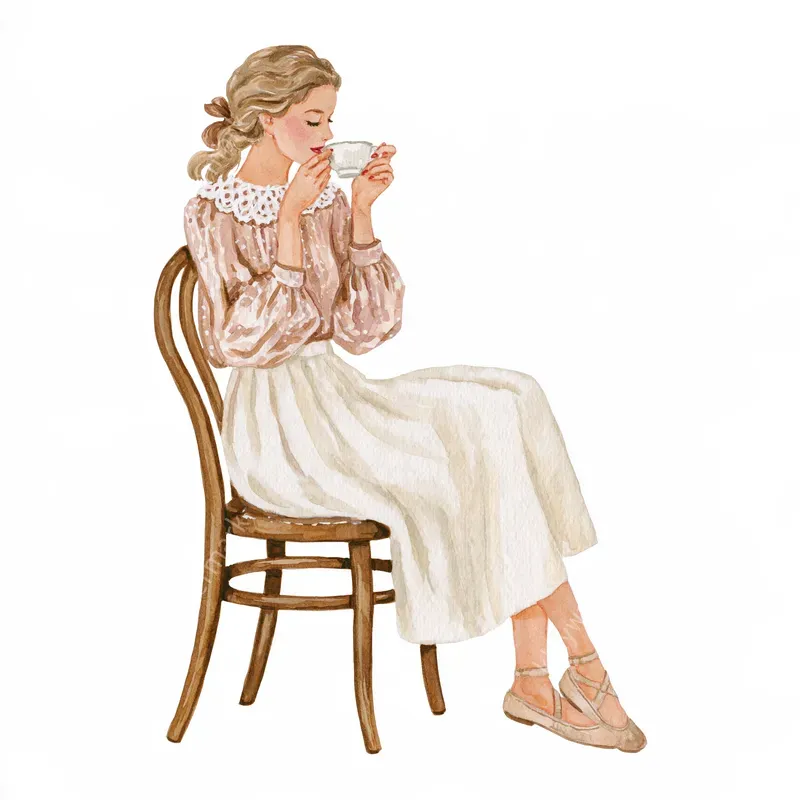 Romantic Coquette Watercolor Cliparts