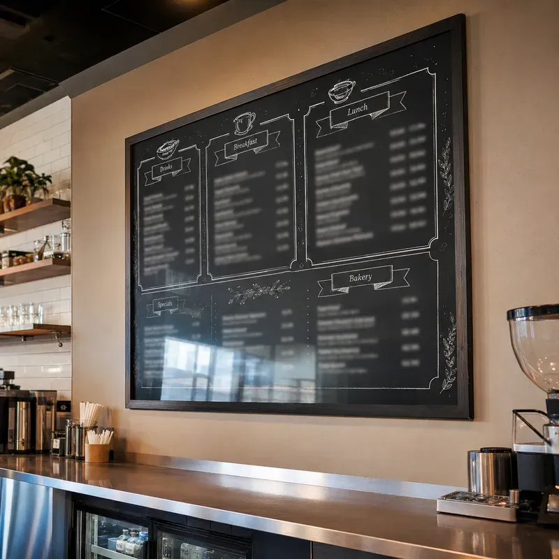 Menu Board Glare Test Photo Builders