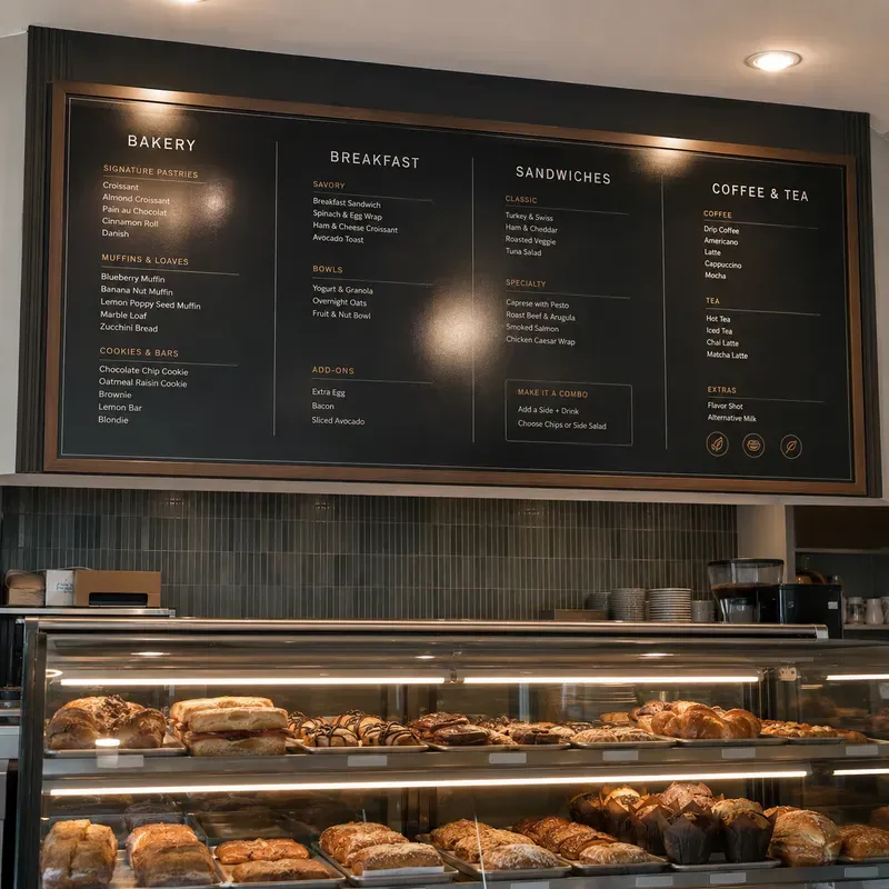 Menu Board Glare Test Photo Builders