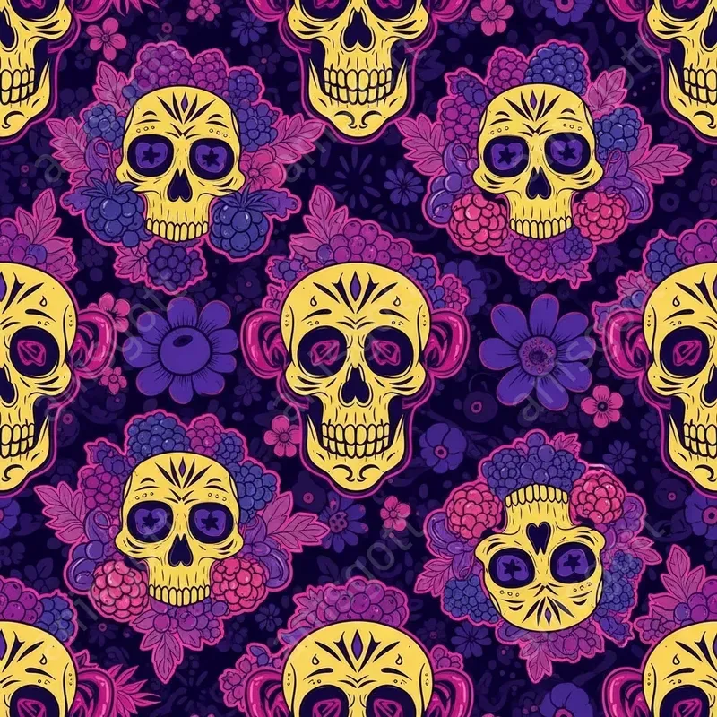 Vivid Voodoo Island Neon Tiki Patterns