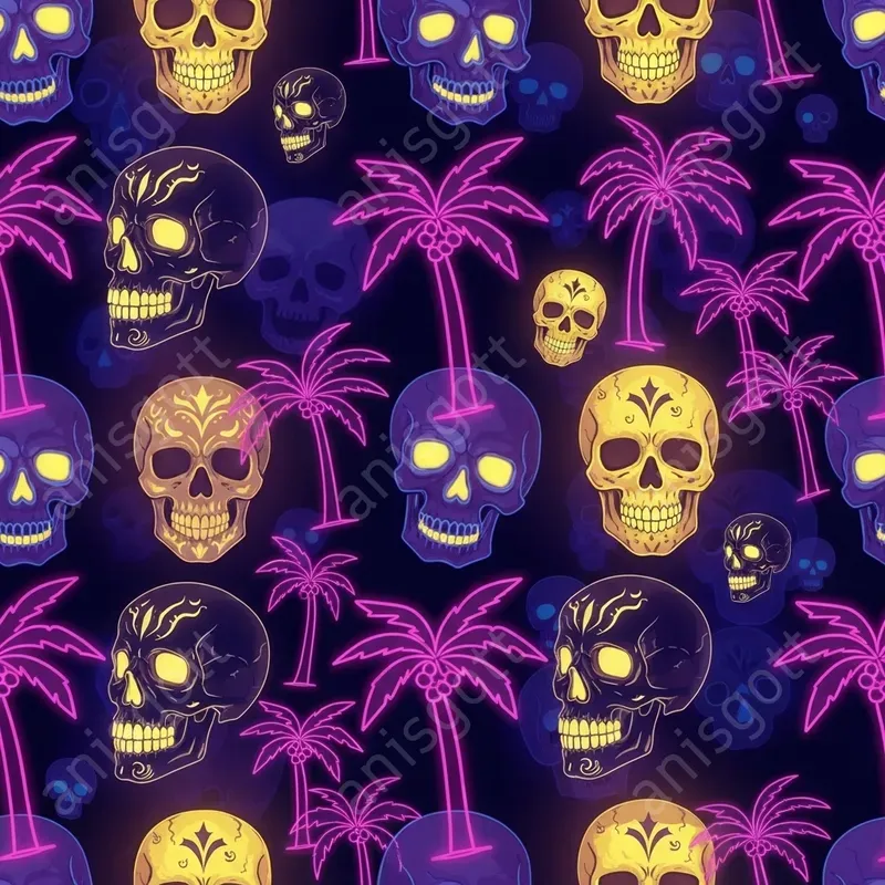 Vivid Voodoo Island Neon Tiki Patterns