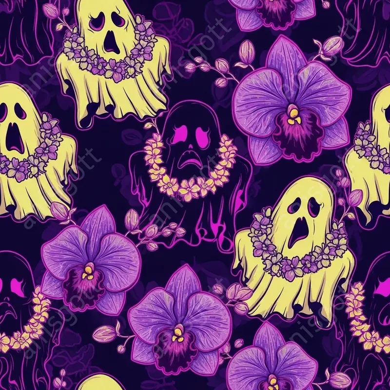 Vivid Voodoo Island Neon Tiki Patterns