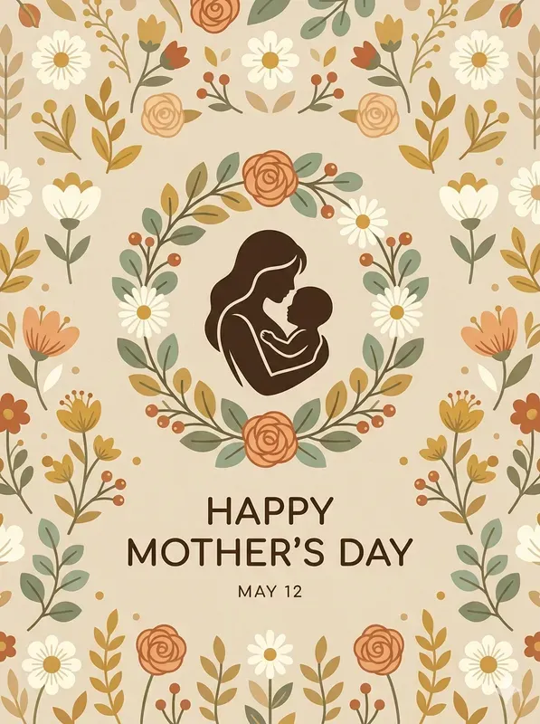Flat Mothers Day Poster Generator