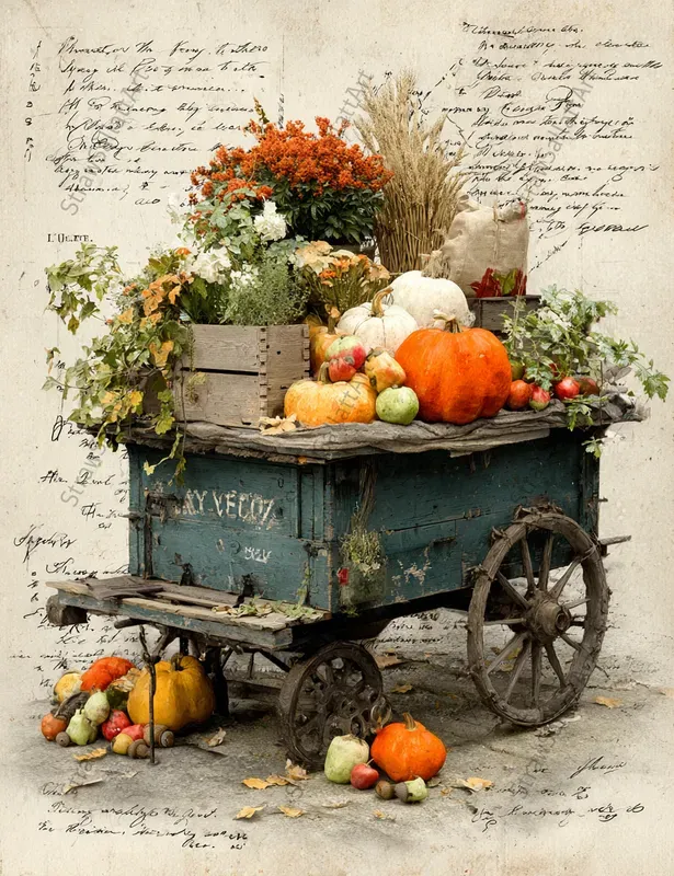 Vintage Autumn Junk Journal Ephemera