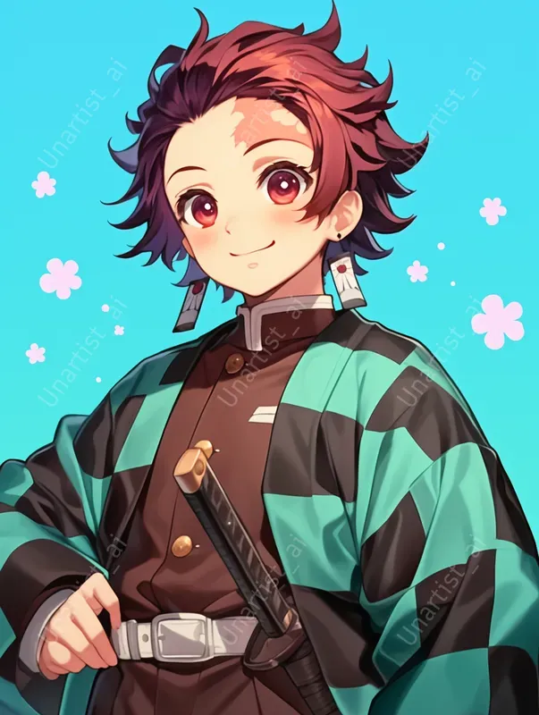 Demon Slayer Cartoon Kawaii Characters