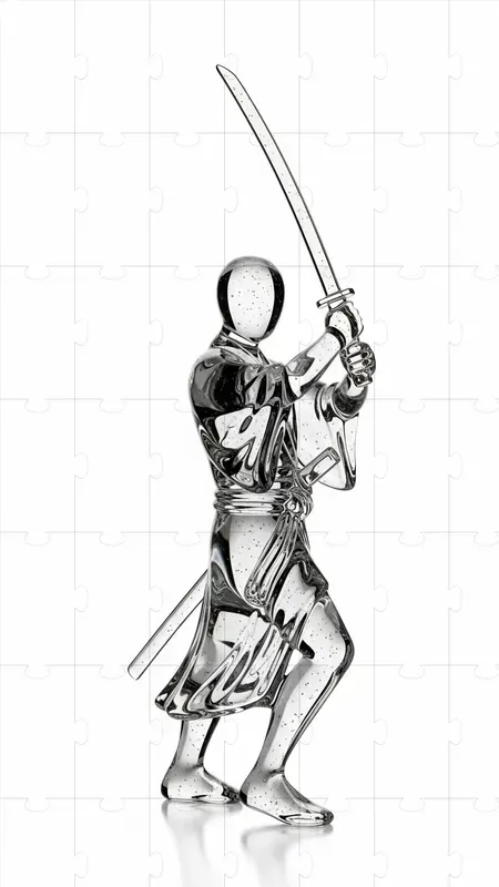 Volcanic Glass Figures In Motion