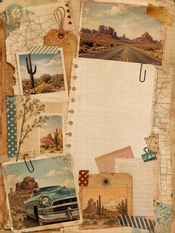 Road Trip Junk Journal Pages