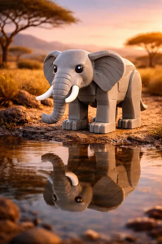 Realistic Lego Animals Ecosystems