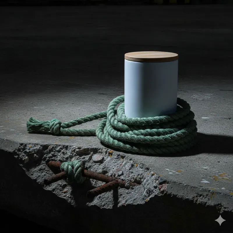 Green Industrial Ropes Secured