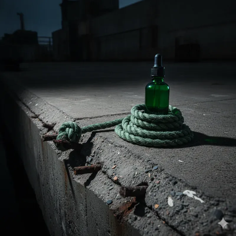 Green Industrial Ropes Secured