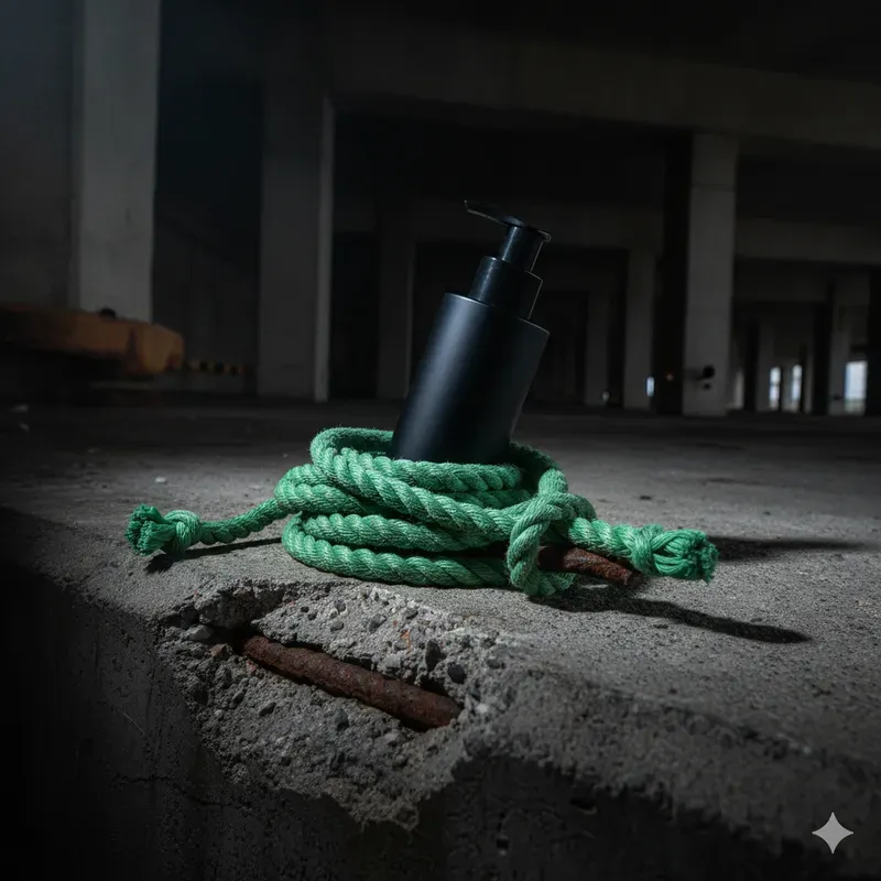 Green Industrial Ropes Secured