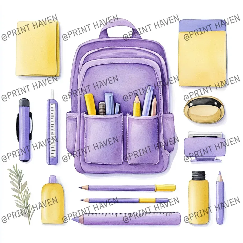 Back To School Adorable Violet Clipart
