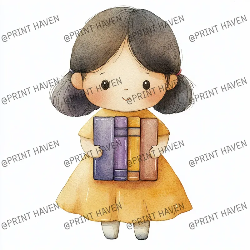 Back To School Adorable Violet Clipart