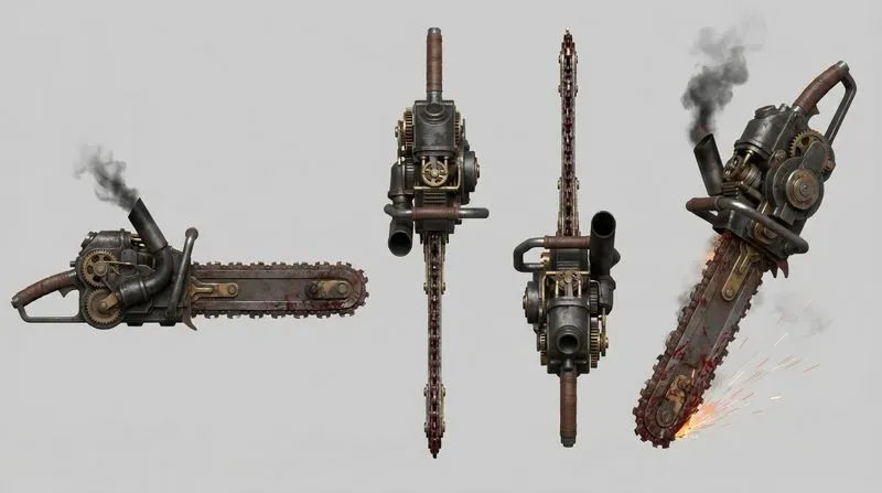Legendary Weapon Prop Turnaround Sheets