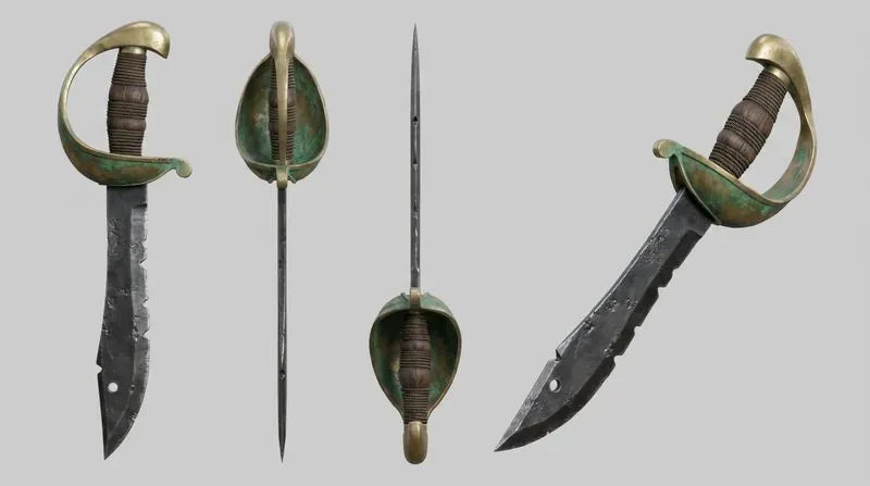 Legendary Weapon Prop Turnaround Sheets