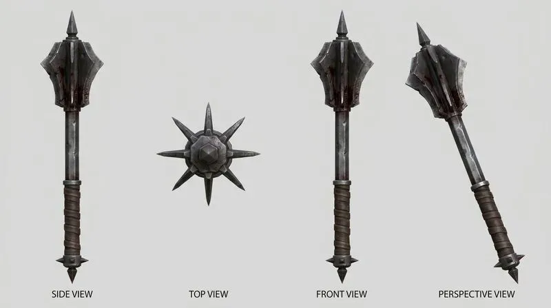 Legendary Weapon Prop Turnaround Sheets