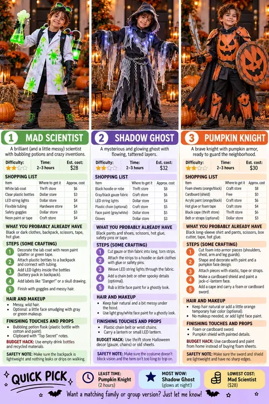 Homemade Kids Halloween Costumes