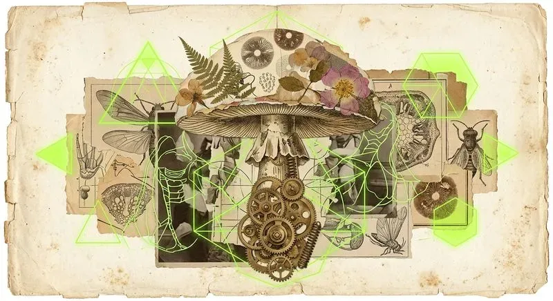 Surreal Vintage Specimen Collage Art