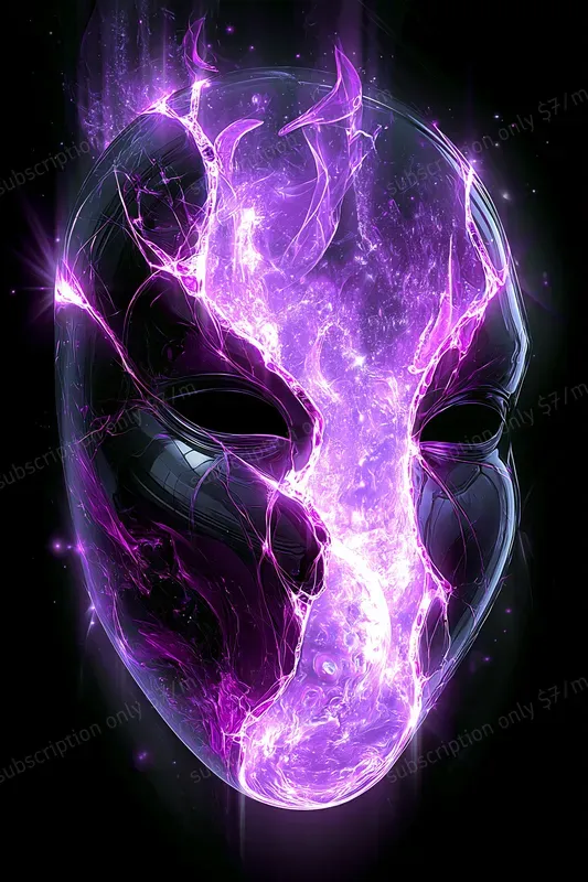 Luminous Symbolism Neon Violet Art