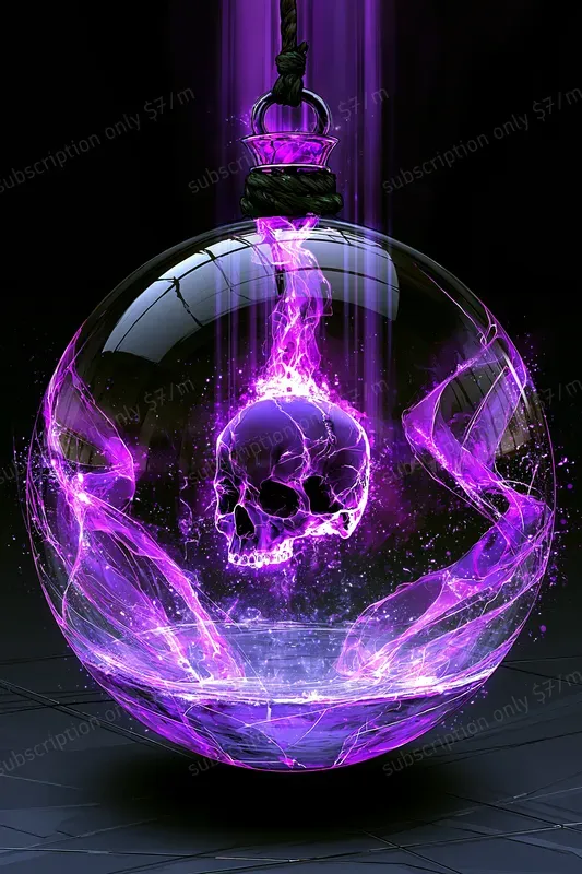 Luminous Symbolism Neon Violet Art