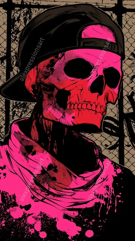 Hot Pink Grunge Streetwear Mascots