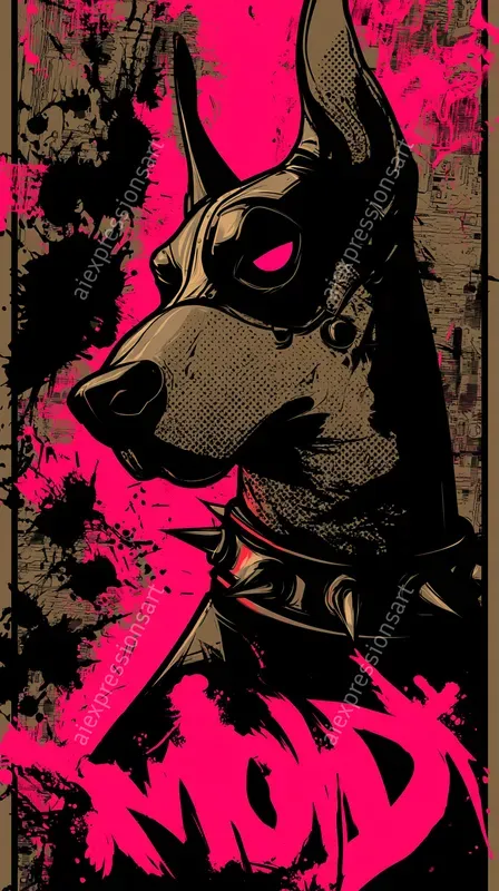 Hot Pink Grunge Streetwear Mascots