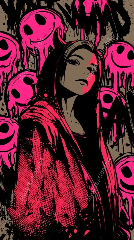 Hot Pink Grunge Streetwear Mascots