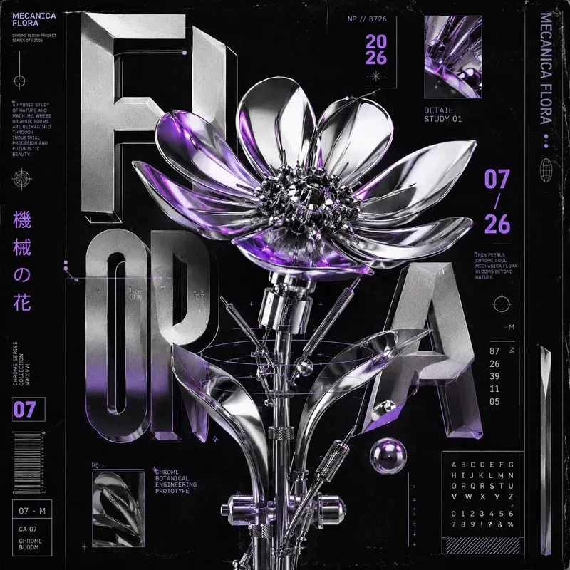 Chrome Type Poster Labs
