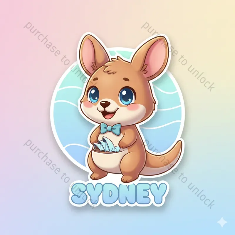 Kawaii City Animal Stickers